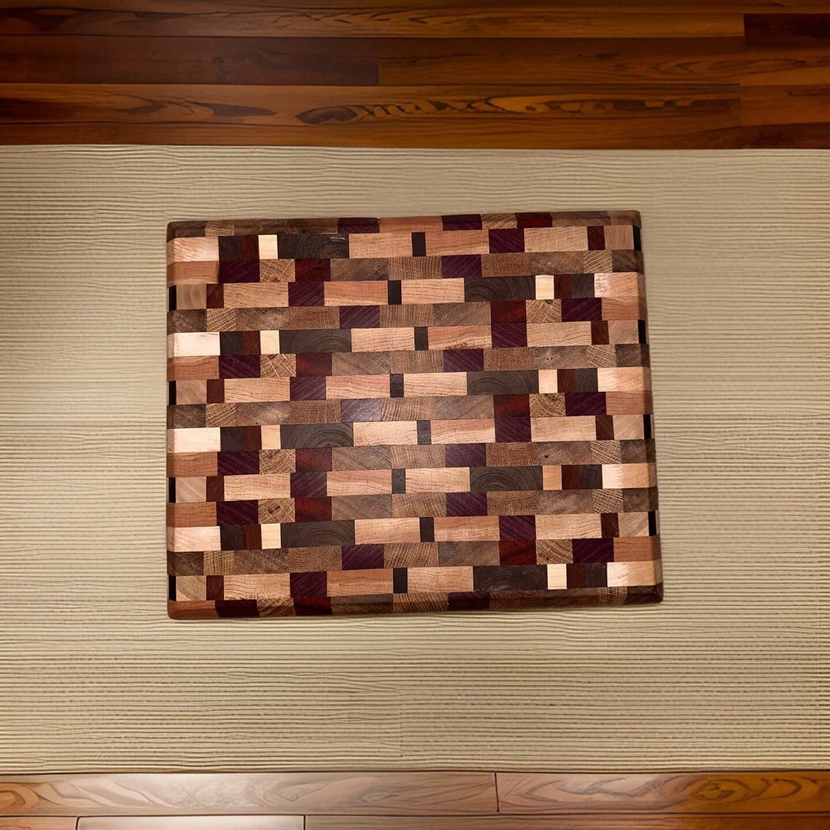 Mosaic End Grain Cutting Board | Hardwood - Furniture King